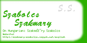 szabolcs szakmary business card